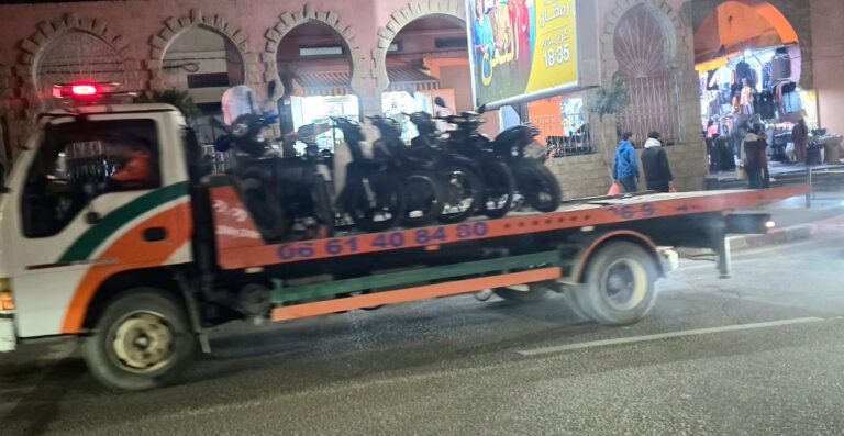 بني ملال: حملات أمنية واسعة لضبط الدراجات النارية المخالفة